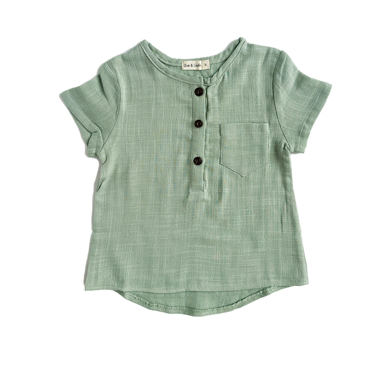 boys dressy buttoned Muslin Cotton Shirt | Arlo