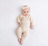 Baby Girl 3 pc Knitted Jumper +Hat + Bow | Grace Knit