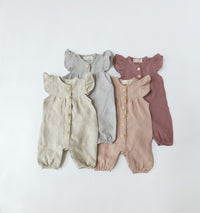 jennifer romper linen 4 color options