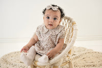 Baby Floral collar Romper with Bow| Allie floral