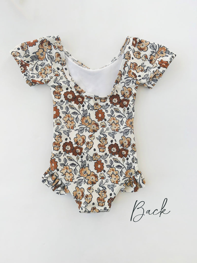 Baby Girl Swimsuit Shoulder Floral Bathing suit | Bria