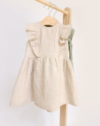 Gabriella Linen Ruffle Dress