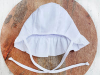 Ruffle Bonnet with Visor