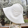 Baby Sun Beach Bonnet Hat | Full Coverage Umbrella Style | Adjustable LINEN