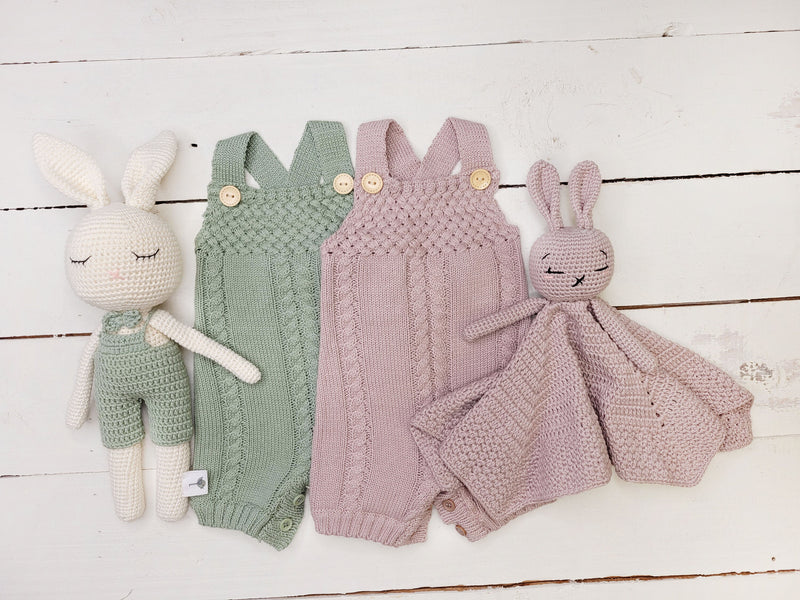 Handmade Sleepy Crochet Bunny Blanket