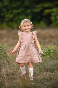 Gabriella Linen Ruffle Dress