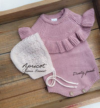 Baby Ruffle Top knit Romper |Esmee