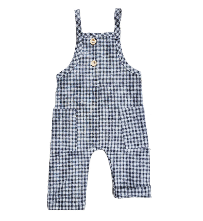 Atticus Gingham Cotton Romper