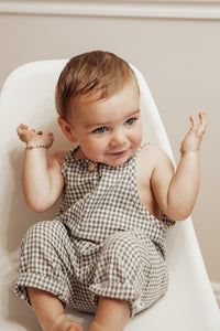 Atticus Gingham Cotton Romper