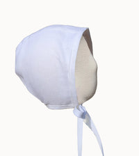 White Linen & Muslin Cotton Bonnet