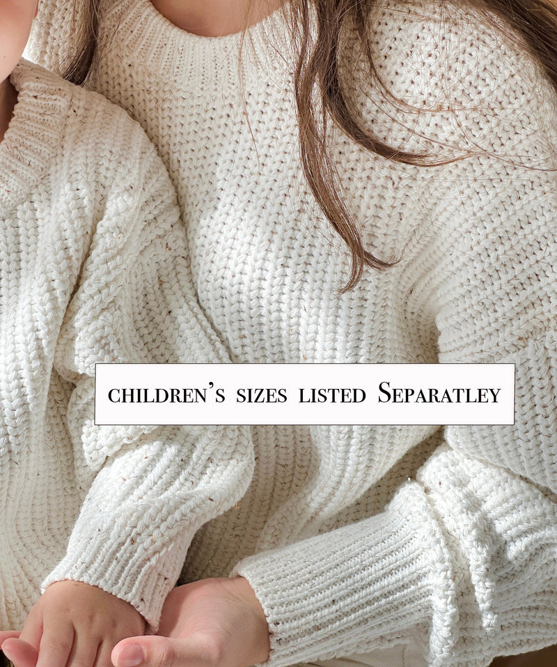 Women's Chunky Knit Braided Sweater | Matching MOM sweater