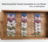 Hair bows on alligator Clips Floral Allie Solid Oat Linen Floral cotton Bows hair bands