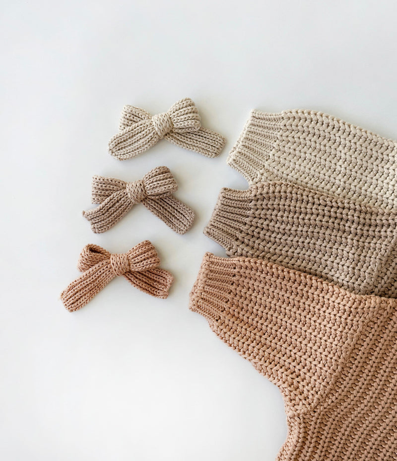 Knit Hair Bows