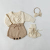 Cream Heart Romper Set