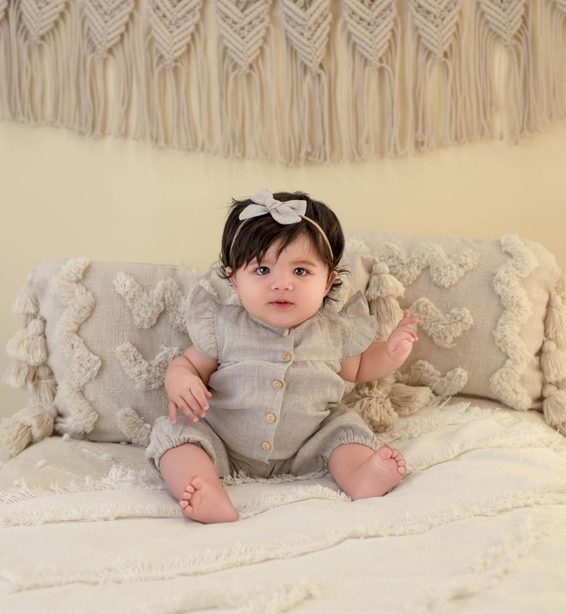 Jennifer Linen Jumper + Bow