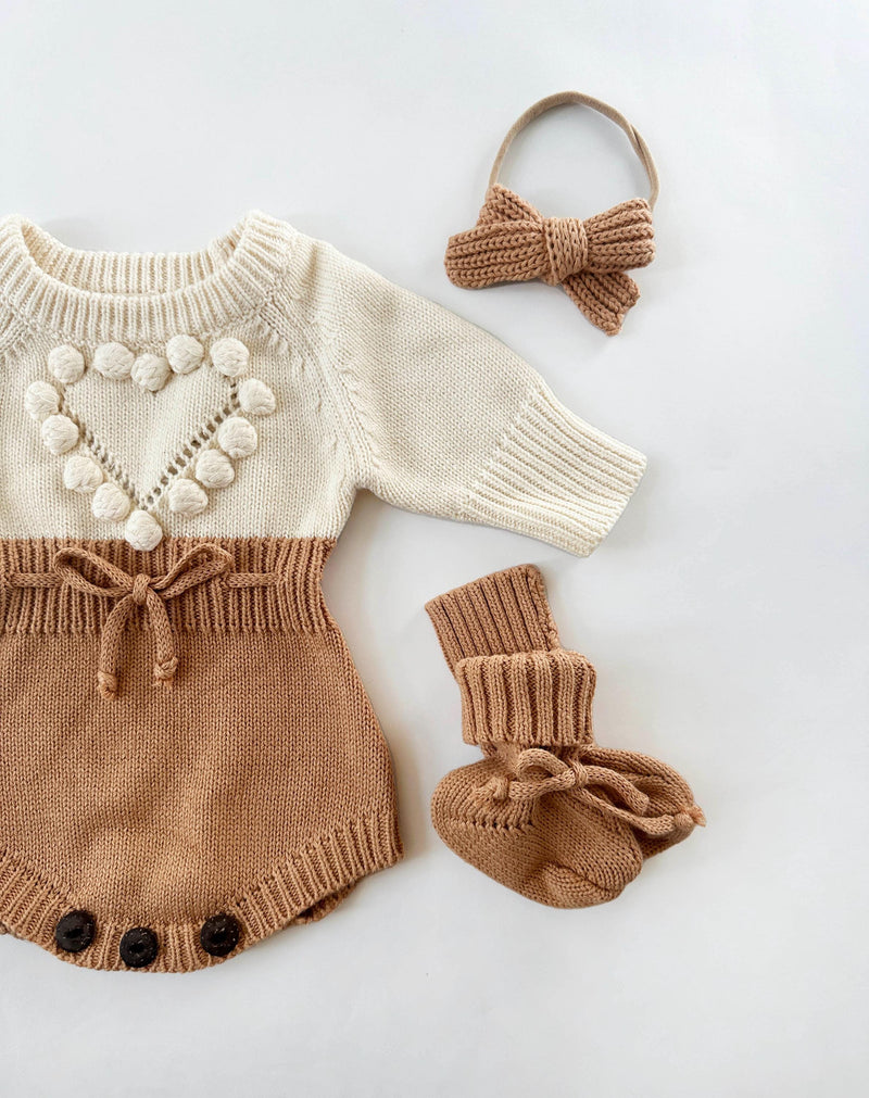 Copper Heart Romper Set