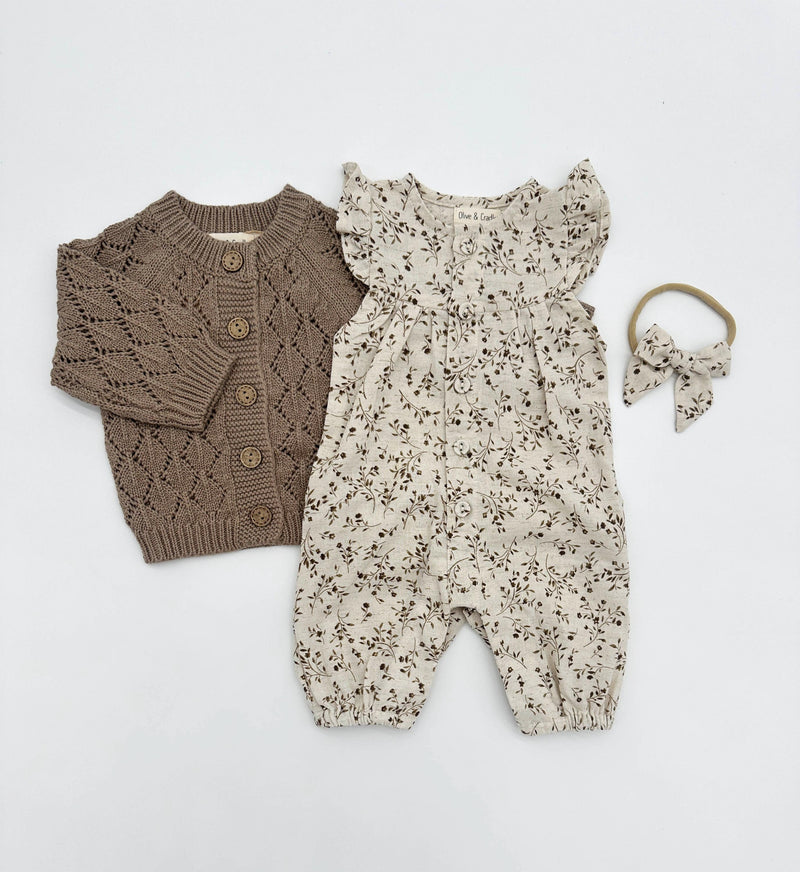 Jennifer Jumper Set - Wheat Floral