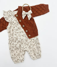 Jennifer Jumper Set - Wheat Floral