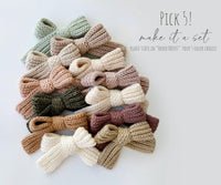 Knit Hair Bows