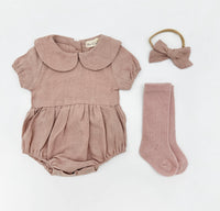 Dusty Pink Allie Romper Set