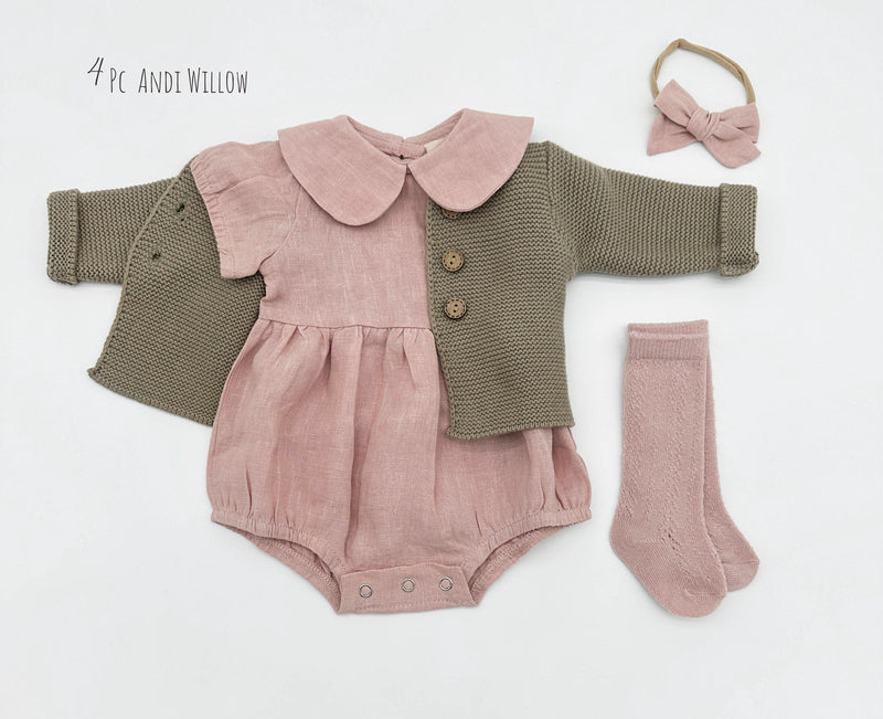 Blush Pink Allie Romper Set