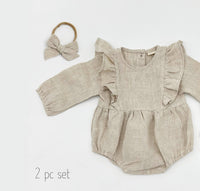 Gabriella Longsleeve Romper with Bow