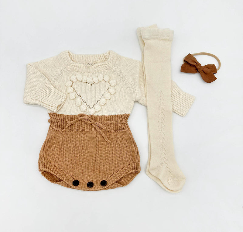 Copper Heart Romper Set