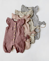 ruffle linen jumpers with bows