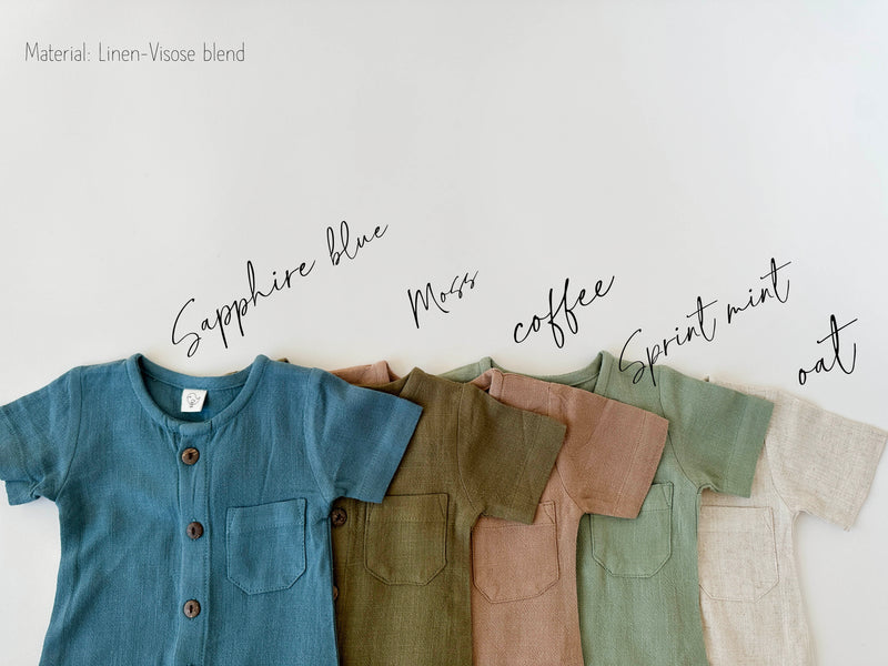 Classic boys buttoned Linen Jumper | linen blend option JULIUS Jumpsuit