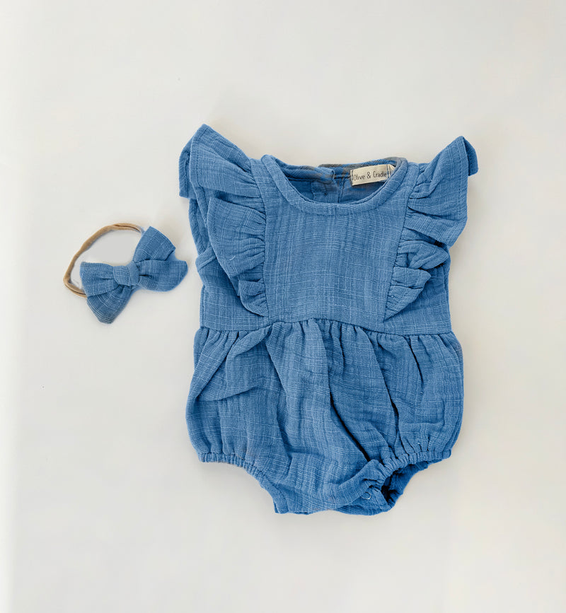 Milana Muslim Bubble Romper + Bow