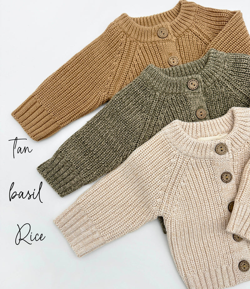 Baby Knitted Sweater Buttoned Cardigan | Quinn