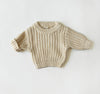 Newborn Size Baby Chunky Knit Braided Sweater