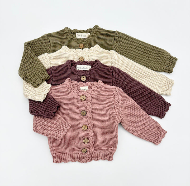 Cotton Knit Button Dressy Sweater | Sophia Cardigan