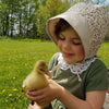 Natural Linen Bonnet with Visor