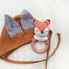 Fox baby Bonnet Reversible Linen brown