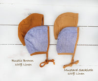 Reversible Rustic Striped Bonnet