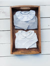 Girls White Collar uniform shirt or Striped with Ruffled collar