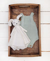 Knit Baby Romper w/ Bow | Spring Mint Hailey