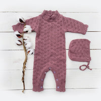 Baby Girl 3 pc Knitted Jumper +Hat + Bow | Grace Knit