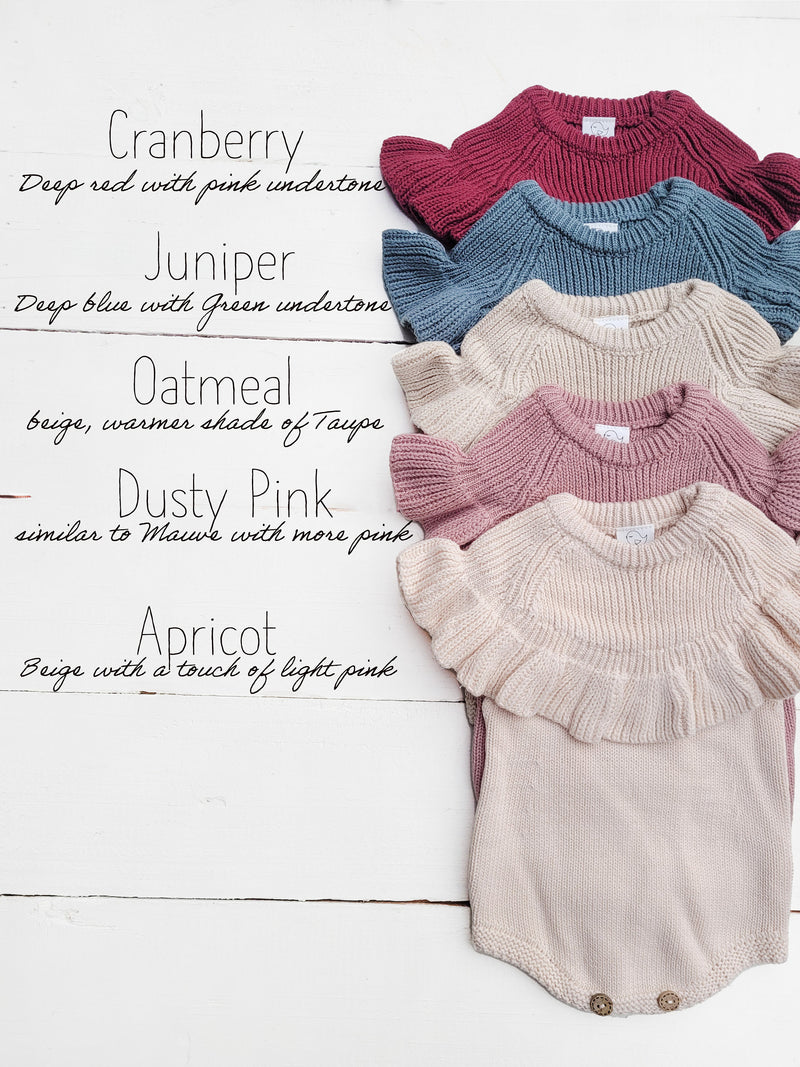 Baby Ruffle Top knit Romper |Esmee