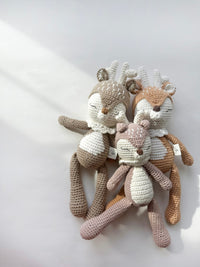 Crochet Sleepy Deer Toy Amigurumi 12 inch