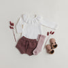 Baby Ruffle Collar White Long sleeve onesie