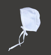 White Linen & Muslin Cotton Bonnet