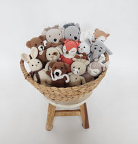 Natural Cotton Crochet Forest Friends Amigurumi Dolls